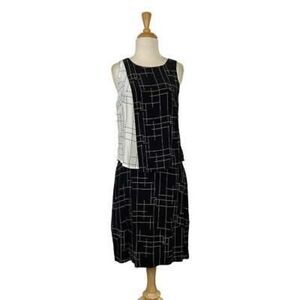 Maya Negri S Black White Checked Micah Dress Art To Wear Retro 80s Office Event